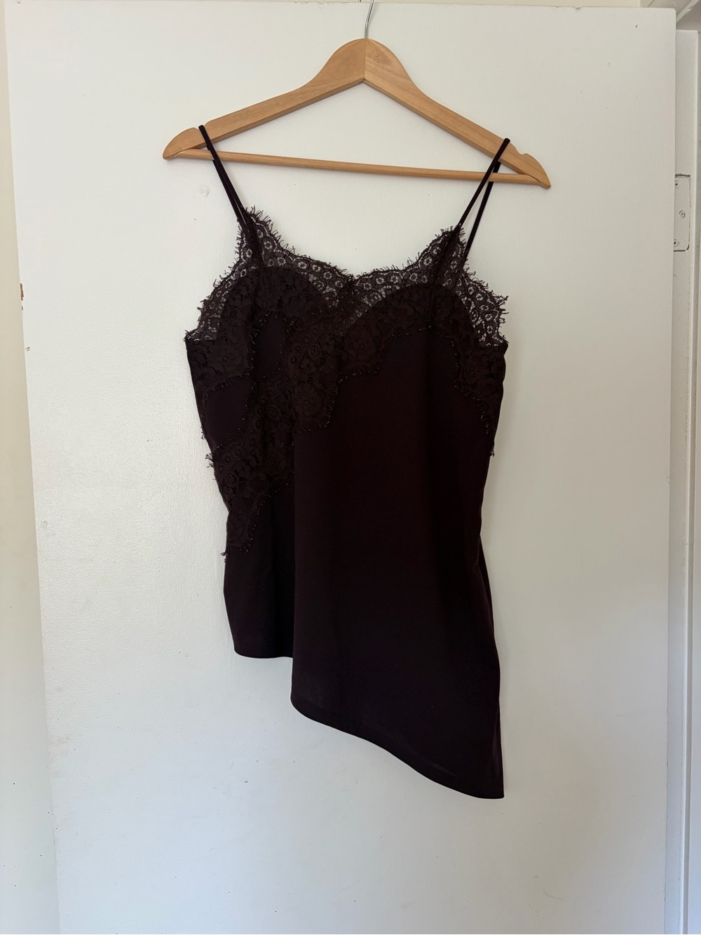 Lace-Trim purple Asymmetric Top